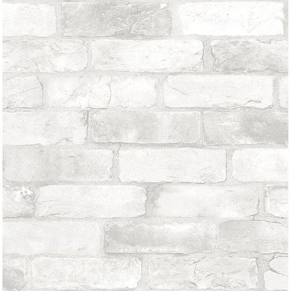 2767-22321 | Adams White Reclaimed Bricks Wallpaper