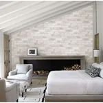 Brewster Home Fashions Adams White Reclaimed Bricks Wallpaper | Wallpaper Twins Brewster Home Fashions Adams White Reclaimed Bricks Wallpaper - SKU 2767-22321