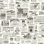 Brewster Home Fashions Adamstown Black Newspaper Wallpaper - SKU 3115-64272