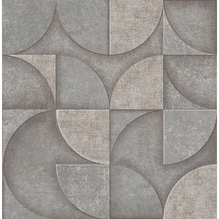 4125-26749 | Addison Grey Retro Geo Wallpaper