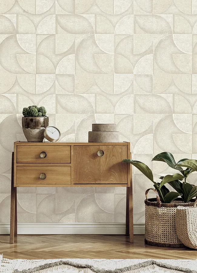 Brewster Home Fashions Addison Stone Retro Geo Wallpaper - SKU 4125-26747