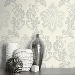 Brewster Home Fashions Adela Ivory Twill Damask Wallpaper | Wallpaper Twins Brewster Home Fashions Adela Ivory Twill Damask Wallpaper - SKU 2765-BW40108