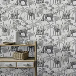 Brewster Home Fashions Adelia Neutral Elephant Grove Wallpaper - SKU AH296700