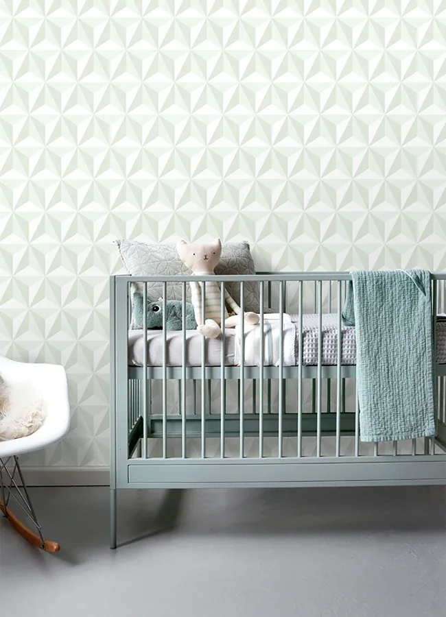 Brewster Home Fashions Adella Sage Geometric Wallpaper | Wallpaper Twins Brewster Home Fashions Adella Sage Geometric Wallpaper - SKU 4060-138913