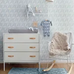 Brewster Home Fashions Adella Sky Blue Geometric Wallpaper - SKU 4060-138912