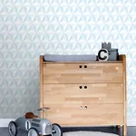 Brewster Home Fashions Adella Sky Blue Geometric Wallpaper - SKU 4060-138912