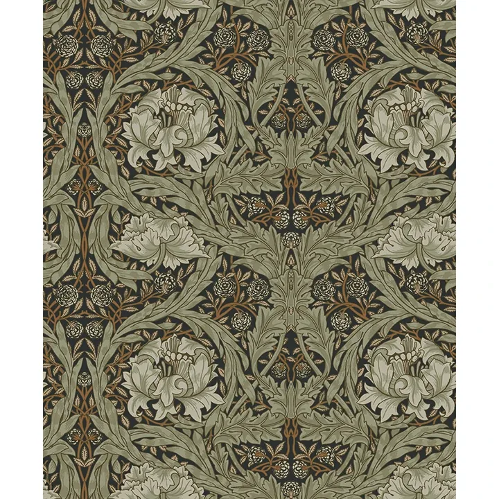 4171-82073 | African Marigold Black Floral Wallpaper