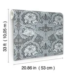 Brewster Home Fashions African Marigold Dark Blue Floral Wallpaper - SKU 4171-82074