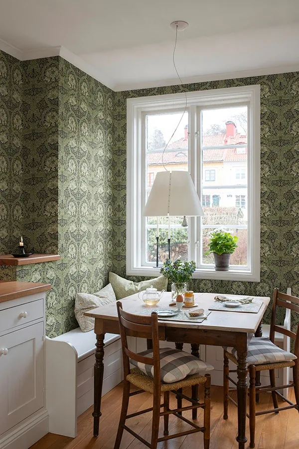 Brewster Home Fashions African Marigold Sea Green Floral Wallpaper - SKU 4171-82075