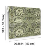 Brewster Home Fashions African Marigold Sea Green Floral Wallpaper - SKU 4171-82075