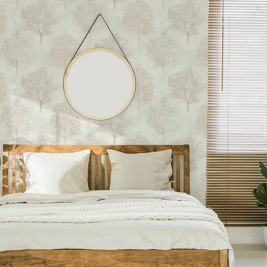 Brewster Home Fashions Agatha Beige Trees Wallpaper - SKU AH256702