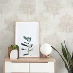Brewster Home Fashions Agatha Beige Trees Wallpaper - SKU AH256702