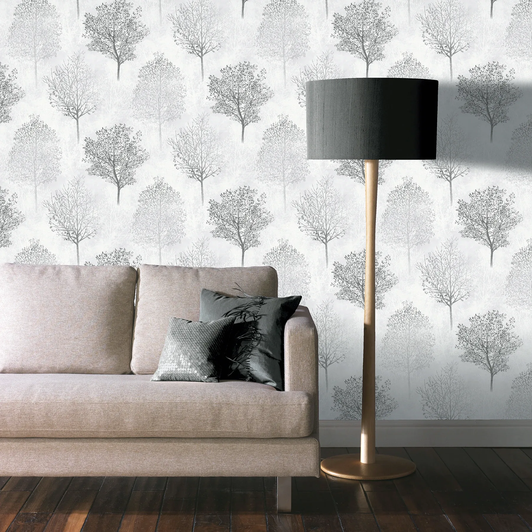 Brewster Home Fashions Agatha Black Trees Wallpaper - SKU AH256701
