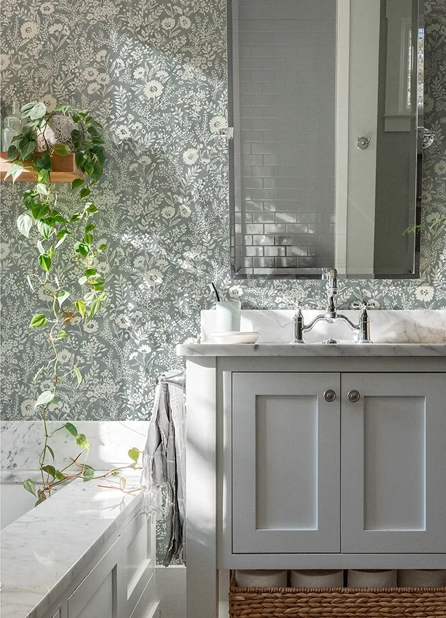 Brewster Home Fashions Agathon Blue Floral Wallpaper | Wallpaper Twins Brewster Home Fashions Agathon Blue Floral Wallpaper - SKU 4072-70051