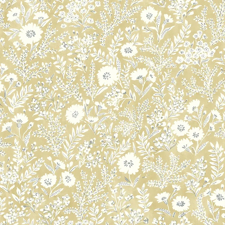 Brewster Home Fashions Agathon Wheat Floral Wallpaper - SKU 4072-70052