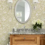 Brewster Home Fashions Agathon Wheat Floral Wallpaper | Wallpaper Twins Brewster Home Fashions Agathon Wheat Floral Wallpaper - SKU 4072-70052