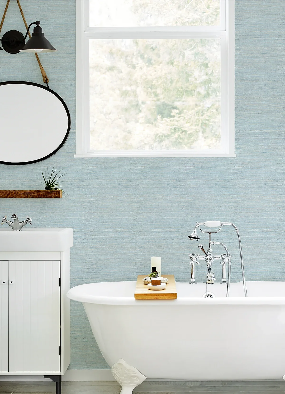 Brewster Home Fashions Agave Blue Faux Grasscloth Wallpaper | Wallpaper Twins Brewster Home Fashions Agave Blue Faux Grasscloth Wallpaper - SKU 3124-24283