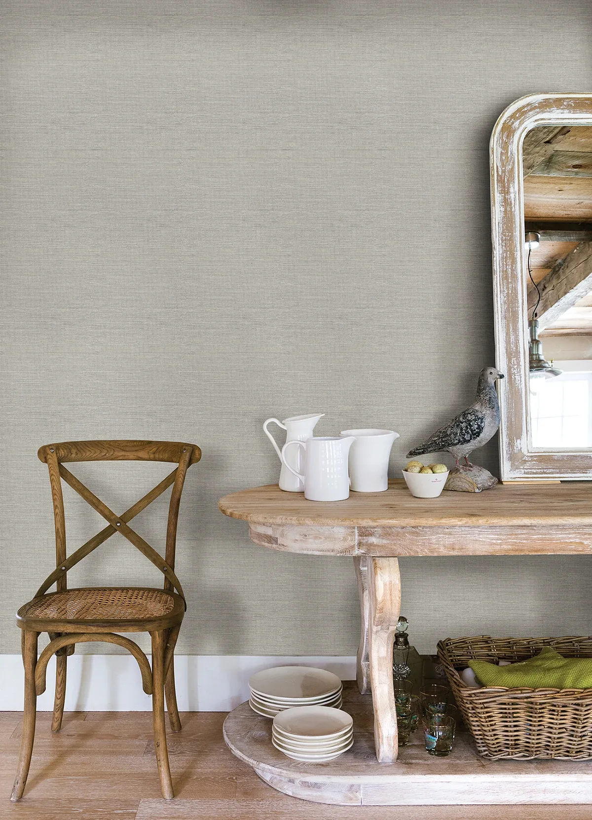 Brewster Home Fashions Agave Grey Faux Grasscloth Wallpaper | Wallpaper Twins Brewster Home Fashions Agave Grey Faux Grasscloth Wallpaper - SKU 3124-24279