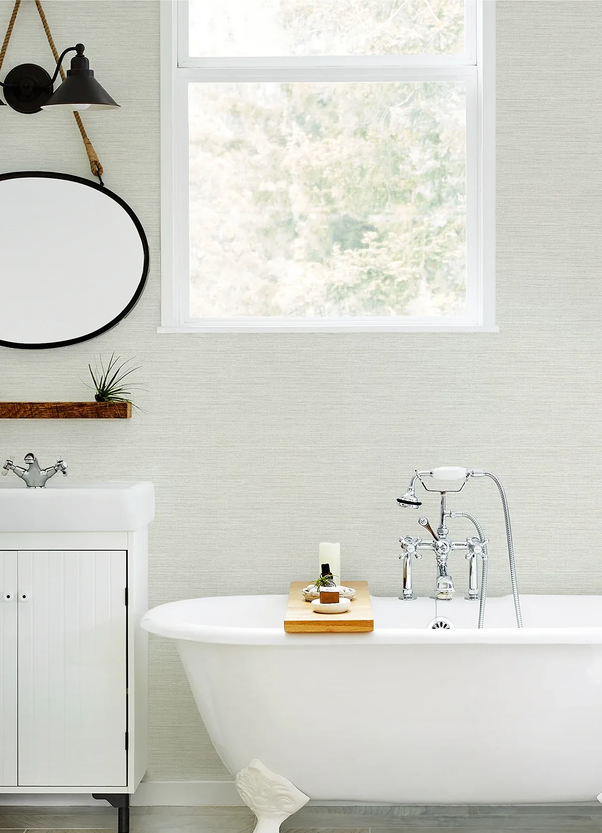 Brewster Home Fashions Agave Light Grey Faux Grasscloth Wallpaper | Wallpaper Twins Brewster Home Fashions Agave Light Grey Faux Grasscloth Wallpaper - SKU 3124-24281
