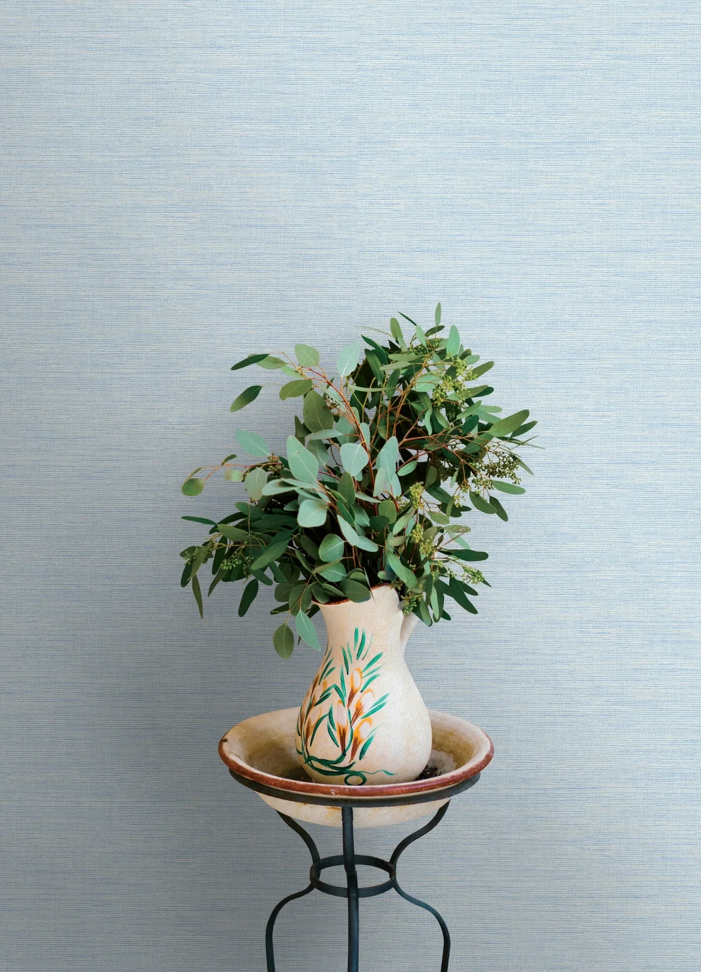 Brewster Home Fashions Agave Sky Blue Faux Grasscloth Wallpaper - SKU 4169-24283