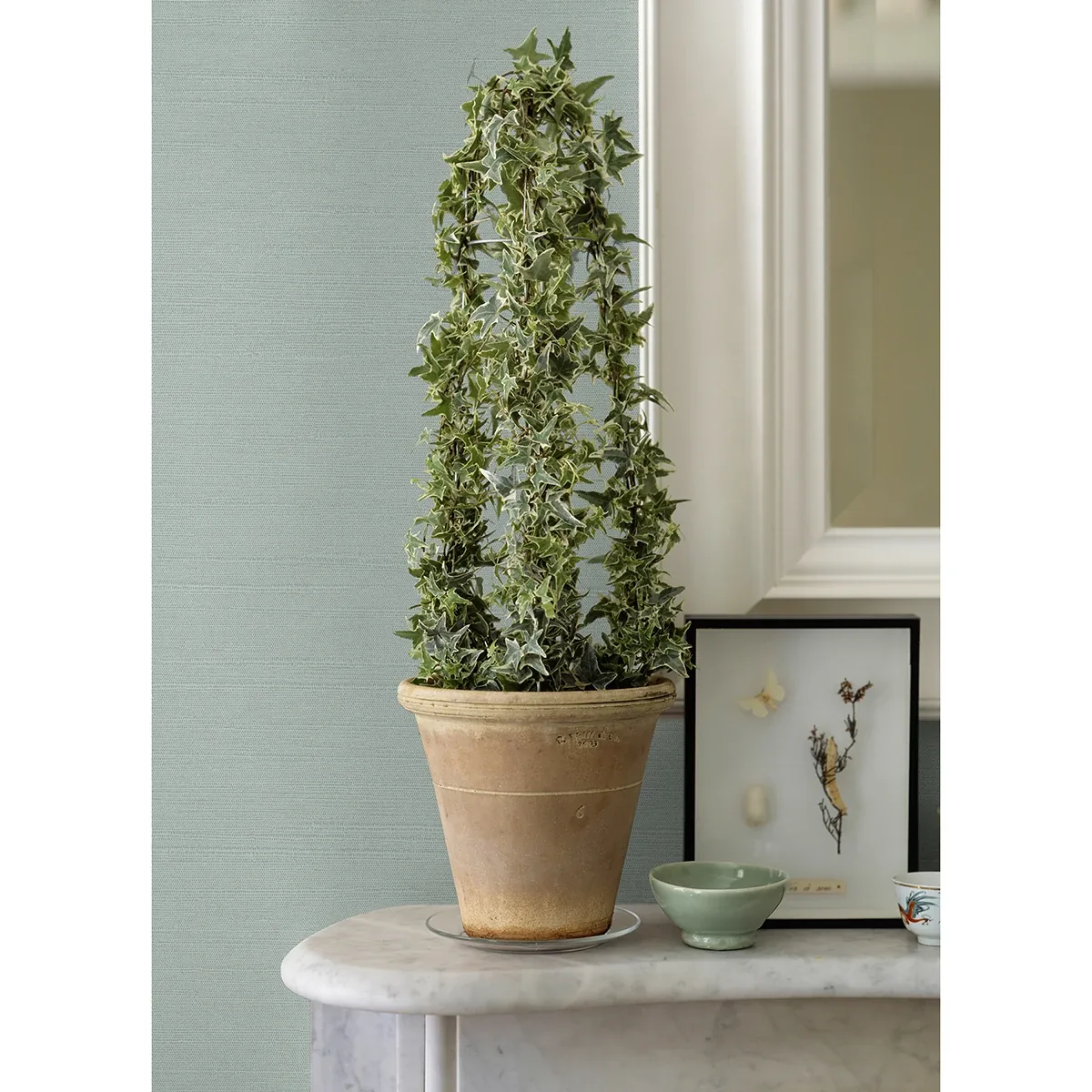 Brewster Home Fashions Aida Light Blue Horizontal Silk Wallpaper - SKU 4058-24856