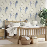 Brewster Home Fashions Aisla Blue Wisteria Wallpaper - SKU FD43674
