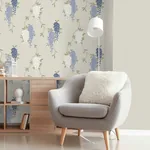 Brewster Home Fashions Aisla Blue Wisteria Wallpaper - SKU FD43674