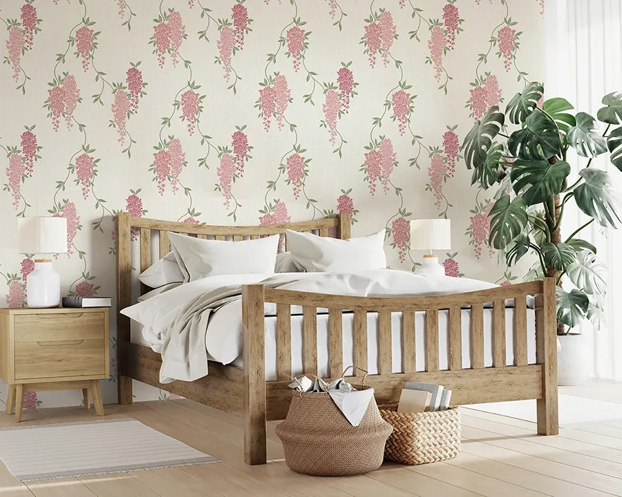 Brewster Home Fashions Aisla Pink Wisteria Wallpaper - SKU FD43671