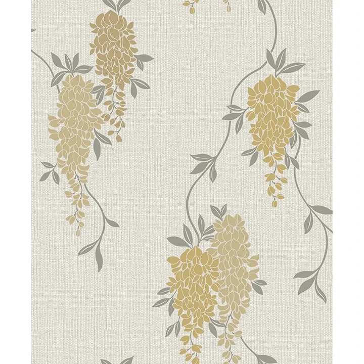 Brewster Home Fashions Aisla Yellow Wisteria Wallpaper - SKU FD43672