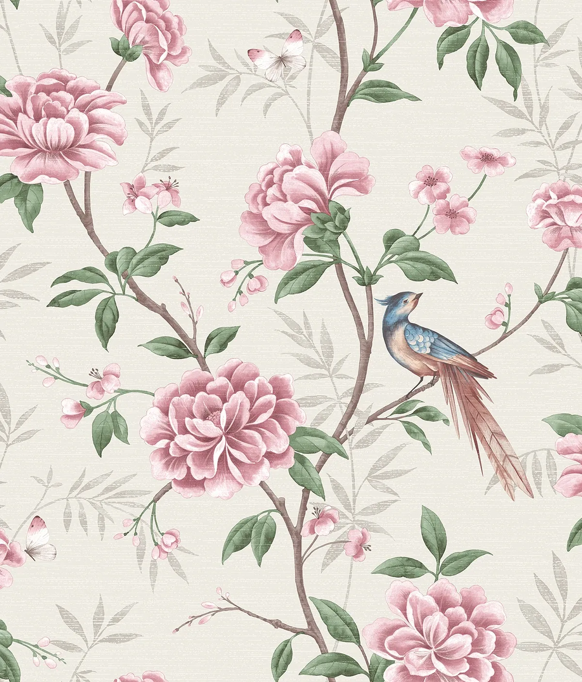 Brewster Home Fashions Akina Cream Floral Wallpaper - SKU M1725