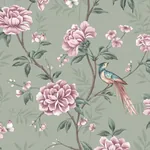 Brewster Home Fashions Akina Sage Floral Wallpaper | Wallpaper Twins Brewster Home Fashions Akina Sage Floral Wallpaper - SKU M1724