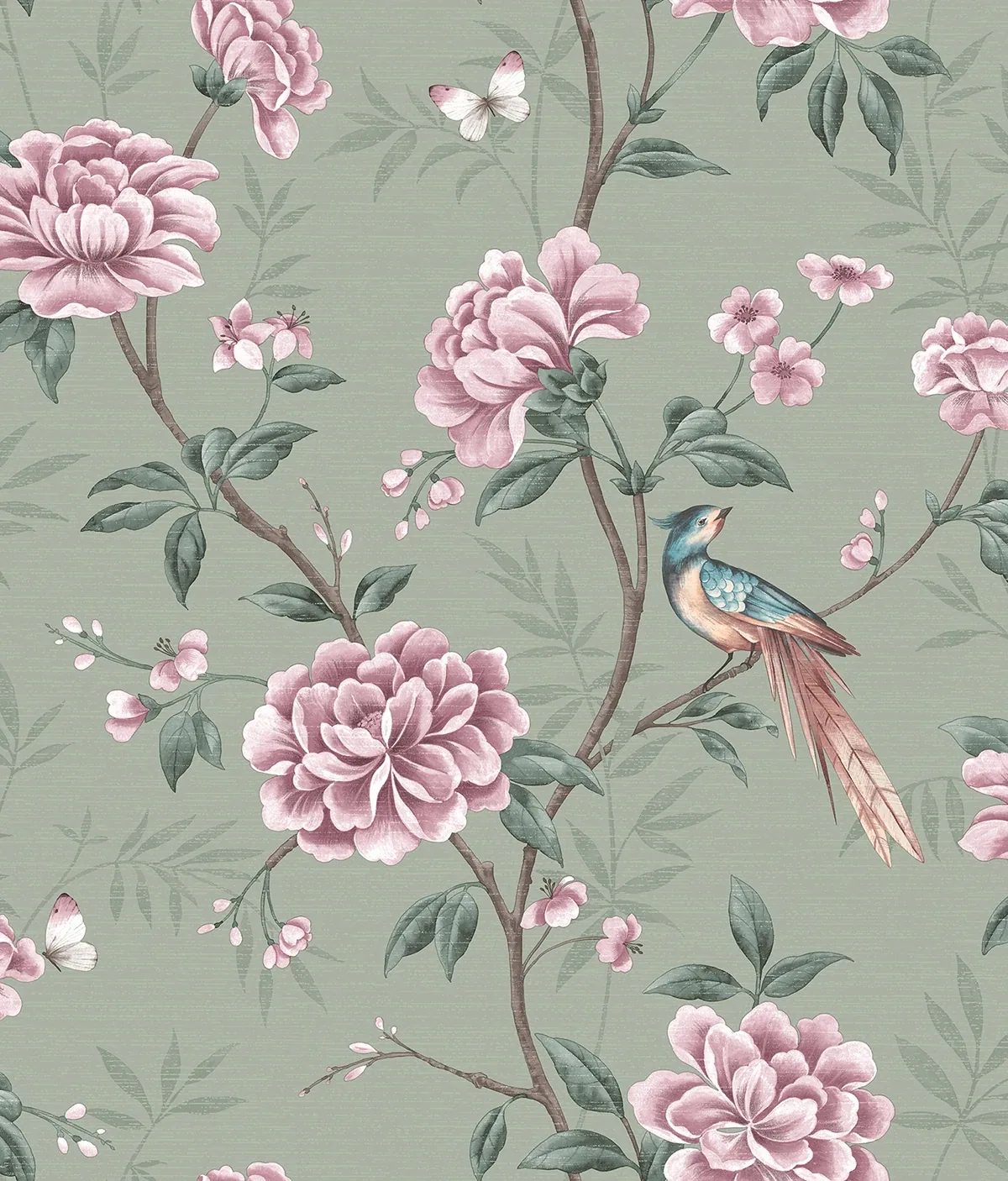 Brewster Home Fashions Akina Sage Floral Wallpaper - SKU M1724