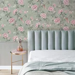Brewster Home Fashions Akina Sage Floral Wallpaper | Wallpaper Twins Brewster Home Fashions Akina Sage Floral Wallpaper - SKU M1724