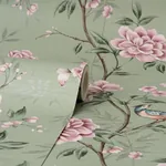 Brewster Home Fashions Akina Sage Floral Wallpaper | Wallpaper Twins Brewster Home Fashions Akina Sage Floral Wallpaper - SKU M1724