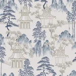 Brewster Home Fashions Akio Blue Pagoda Wallpaper | Wallpaper Twins Brewster Home Fashions Akio Blue Pagoda Wallpaper - SKU AH924803