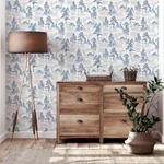 Brewster Home Fashions Akio Blue Pagoda Wallpaper | Wallpaper Twins Brewster Home Fashions Akio Blue Pagoda Wallpaper - SKU AH924803