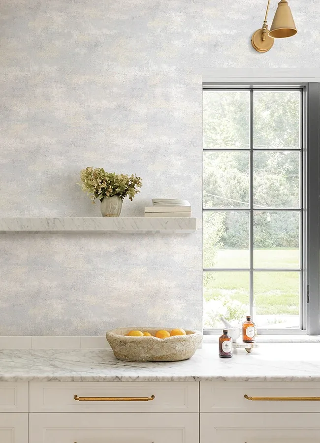 Brewster Home Fashions Al Fresco Sterling Plaster Wallpaper - SKU 4168-17703