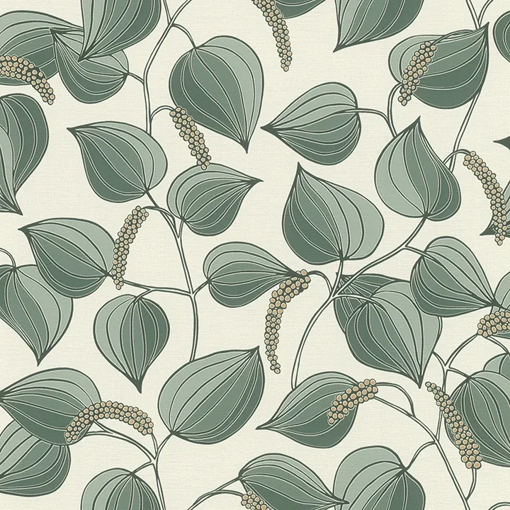 Brewster Home Fashions Alaia Green Leafy Vine Wallpaper - SKU RH580518