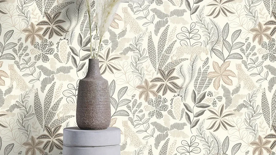 Brewster Home Fashions Alani Neutral Tropical Wallpaper | Wallpaper Twins Brewster Home Fashions Alani Neutral Tropical Wallpaper - SKU RH792911