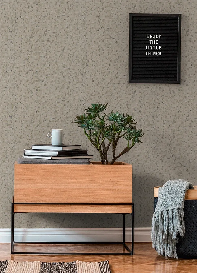 Brewster Home Fashions Albers Grey Squares Wallpaper - SKU 2980-38593-4
