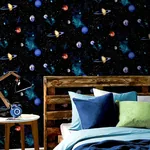 Brewster Home Fashions Albert Black Cosmos Wallpaper - SKU AH668100