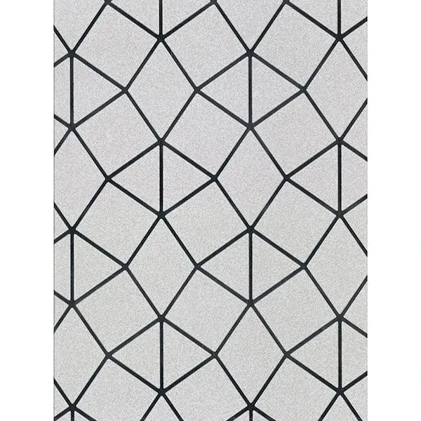Brewster Home Fashions Albion Silver Geometric Wallpaper - SKU 2904-42489