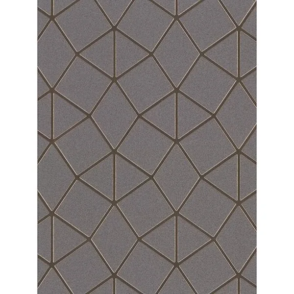 2904-42490 | Albion Taupe Geometric Wallpaper