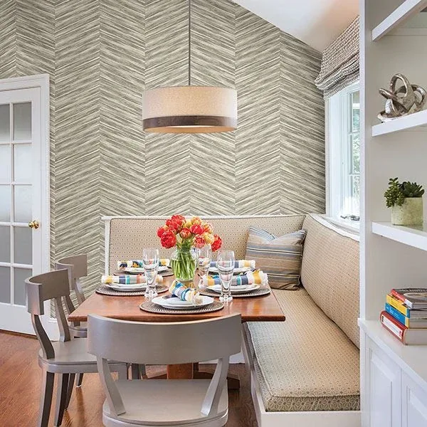 Brewster Home Fashions Aldie Beige Chevron Weave Wallpaper | Wallpaper Twins Brewster Home Fashions Aldie Beige Chevron Weave Wallpaper - SKU 2766-23775