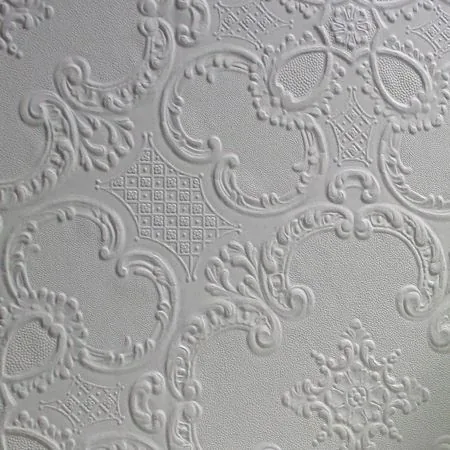 Brewster Home Fashions Alfred White Paintable Supaglypta Wallpaper - SKU 437-RD0137