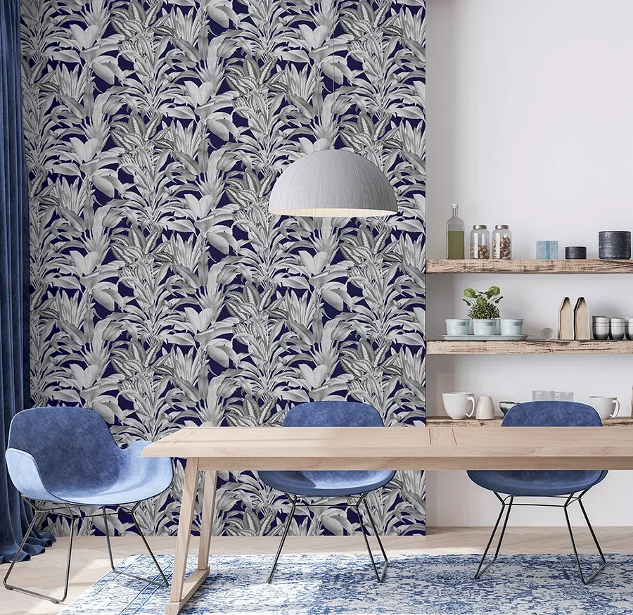 Brewster Home Fashions Alice Navy Greenhouse Wallpaper | Wallpaper Twins Brewster Home Fashions Alice Navy Greenhouse Wallpaper - SKU AH909501