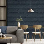 Brewster Home Fashions Alpin Navy Painted Brick Wallpaper | Wallpaper Twins Brewster Home Fashions Alpin Navy Painted Brick Wallpaper - SKU FD43602