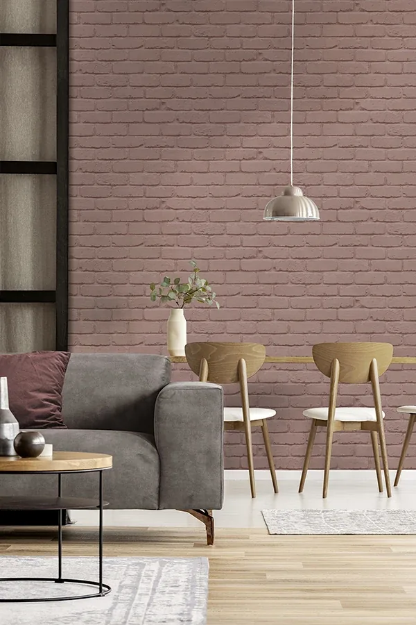 Brewster Home Fashions Alpin Pink Painted Brick Wallpaper | Wallpaper Twins Brewster Home Fashions Alpin Pink Painted Brick Wallpaper - SKU FD43601