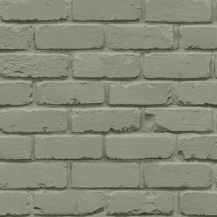 FD43603 | Alpin Sage Painted Brick Wallpaper