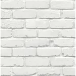 Brewster Home Fashions Alpin White Painted Brick Wallpaper - SKU FD43600